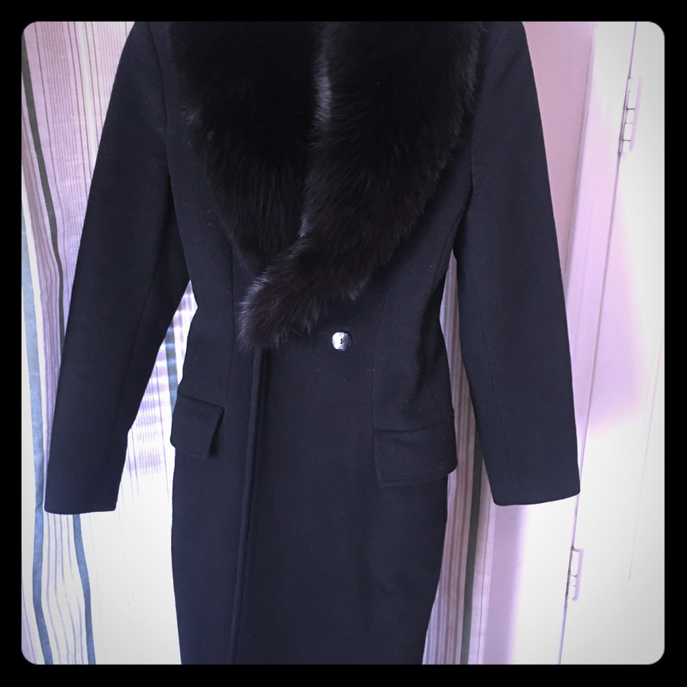 Blumarine fur trimmed coat